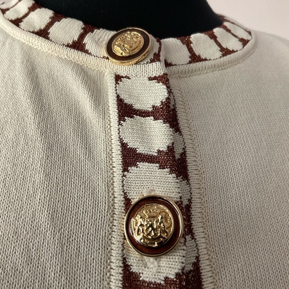 St. John Collection by Marie Gray Knit Cardigan Cream Size 10 - Picture 7 of 16